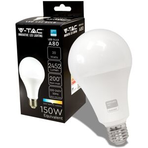 V-Tac Pro Vt-233 Lampadina Led Chip Samsung Smd 20w E27 200° A80 Alta Luminosità 122lm/w Bianco Naturale 4000k - Sku 21238