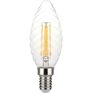 V-Tac Vt-1985d Lampadina Led Dimmerabile Candela E14 In Vetro Tortiglione 4w Filamento 3000k - 214367