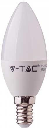 V-Tac Vt-255 Lampada Led Chip Samsung 4,5w E14 Candela Bianco Naturale 4000k  - Sku 259