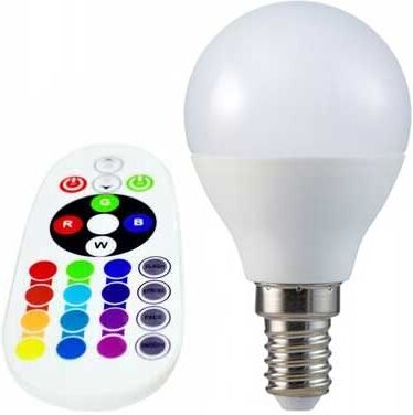 V-Tac Smart Vt-2234 Lampadina Led Smd 3.5w E14 P45 Rgb+w Bianco Freddo 6400k Con Telecomando - Sku 2777