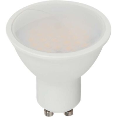 V-Tac Pro Faretto Led Gu10 4,5 W – Chip Cree – 3000k – 400 Lm 100° –copertura Satinata, Bianco - 21201-6 V-Tac Pro Faretto Led Gu10 4,5 W – Chip Cree – 3000k – 400 Lm 100° –copertura Satinata, Bianco - 21201-6