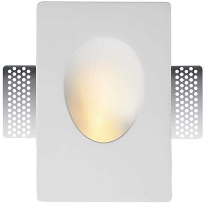 V-Tac Vt-11007 Portafaretto Led In Gesso - Applique Rettangolare Da Parete Taglio Ovale Attacco Lampadina Gu10/gu5.3 Luce Soffusa Design Moderno Sku 6770 V-Tac Vt-11007 Portafaretto Led In Gesso - Applique Rettangolare Da Parete Taglio Ovale Attacco Lampadina Gu10/gu5.3 Luce Soffusa Design Moderno Sku 6770