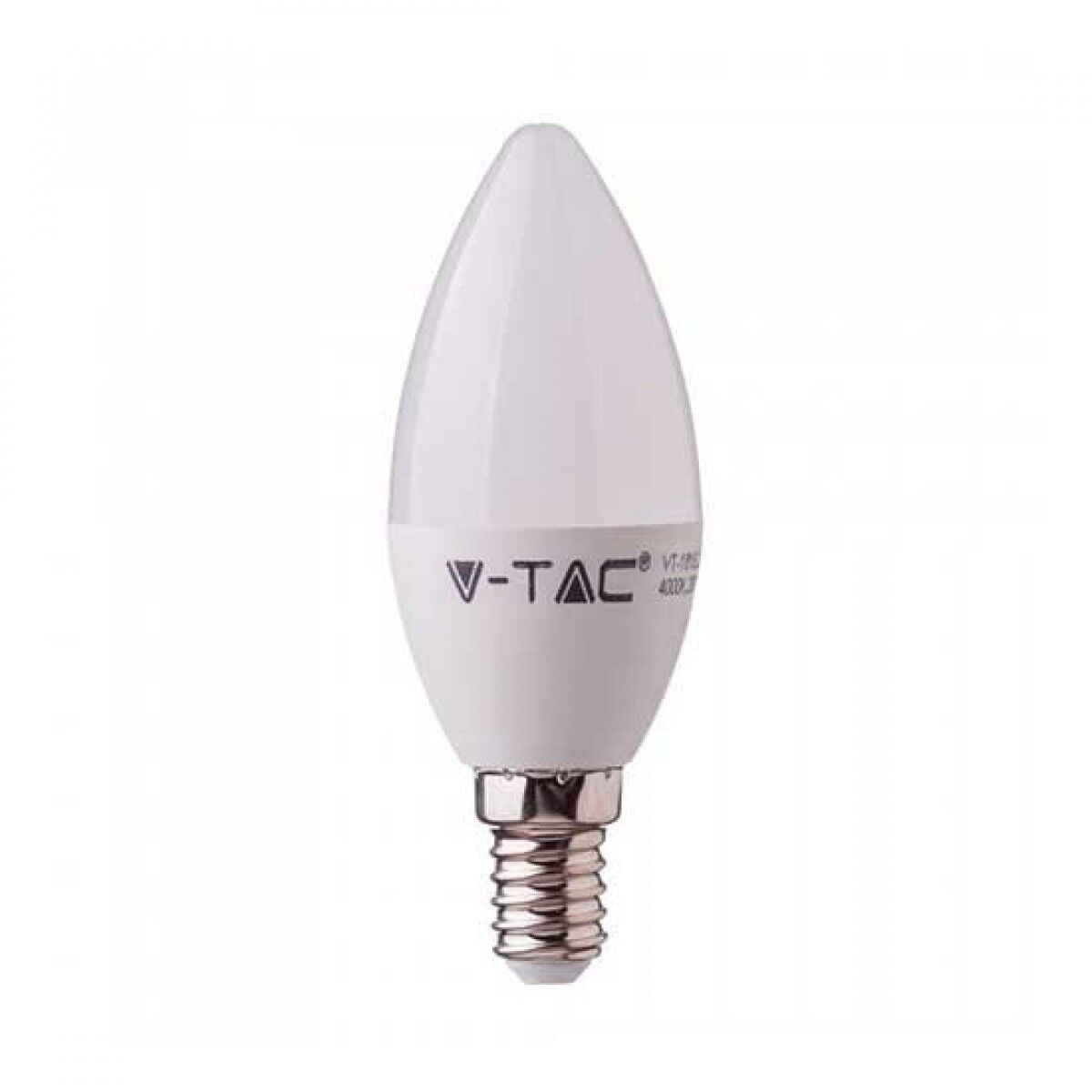 V-Tac Vt-255 Lampada Led Chip Samsung 4,5w E14 Candela Bianco Freddo 6400k - Sku 260