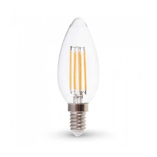 V-Tac Vt-2127 Lampadina Led Filamento Candela E14 6w Bianco Naturale 4000k - Sku 7424