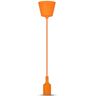 V-Tac Portalampada Decorativo Pendente 1mt In Silicone Attacco E27 - Mod. Vt-7228 Sku 3484 - Arancione