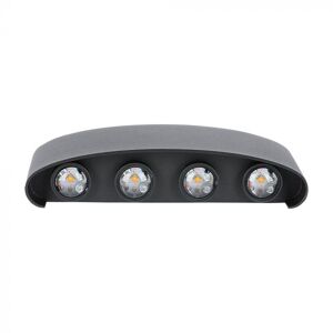 V-Tac Vt-848 Lampada Applique Led Da Parete 7w Doppio Fascio Luminoso Corpo Nero 4000k Ip65 - 218620