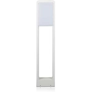 V-Tac Vt-33 Lampada Led Da Giardino 10w Chip Samsung Fissaggio A Terra 80cm Bianco In Alluminio Ip65 Bianco Caldo 3000k - Sku 20116