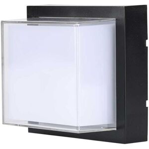 V-Tac Vt-828 Lampada Led Da Parete Quadrata 12w Applique Da Muro Luce Bianco Naturale 4000k Nero Ip65 - Sku 218544