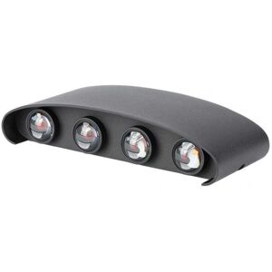 V-Tac Vt-848 Lampada Led Da Parete 7w Doppio Fascio Luminoso Applique Da Muro In Alluminio Nero Luce 3000k Ip65 - Sku 218619