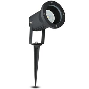 V-Tac Vt-769 Picchetto Con Portalampada Gu10 Da Giardino Orientabile In Alluminio Verniciato Nero Ip44 - Sku 7517