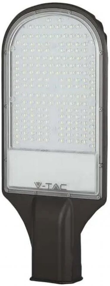 V-Tac Pro Vt-101st Armatura Lampada Stradale Led Chip Samsung Smd Lampione 100w 84lm/w Bianco Freddo 6400k Slim Alluminio Grigio Scuro Ip65 - Sku 21536