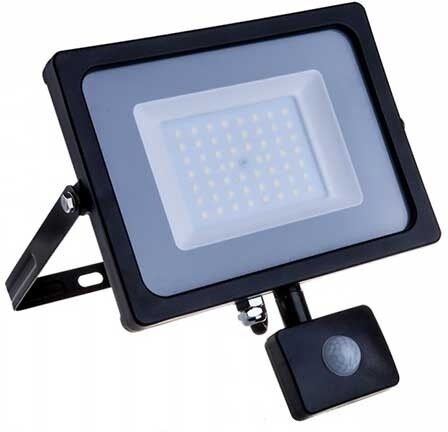 V-Tac Pro Vt-30-S Faro Led 30w Ultra Slim Nero Con Sensore Pir Bianco Caldo 3000k Ip65 - Sku 460