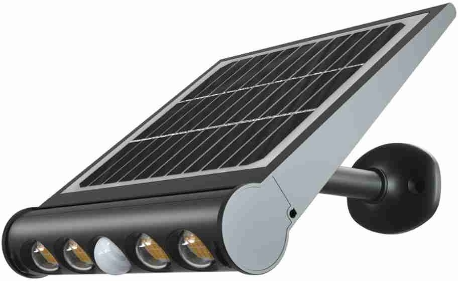 V-Tac Vt-11108 Lampada Led Solare Da Giardino 8w Con Pannello Solare Da Esterno Con Sensore Pir Movimento 6400k Ip65 Sku 6850