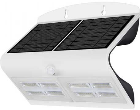 V-Tac Vt-767-7 Lampada Led 7w Pannello Solare Esterno Ip65 + Sensore Pir Colore Bianco - Sku 8278