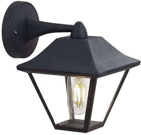 V-Tac Vt-843 Portalampada Lanterna Da Giardino Wall Lamp Facing Down Corpo Alluminio Nero Ip44 E27 - Sku 8686