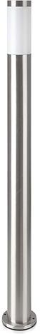 V-Tac Vt-838 Portalampada Wall Light Da Giardino Con Fissaggio A Terra 110cm In Acciaio Inox Nickel Satinato 1xe27 Ip44 - Sku 8962