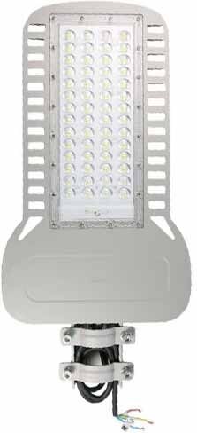 V-Tac Pro Vt-154st Armatura Lampada Stradale Led 150w Chip Samsung Smd 135lm/w Bianco Freddo 6500k Slim Alluminio Grigio Ip65 - Sku 21963