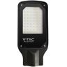 V-Tac Vt-15057st Armatura Stradale Led Smd Lampada 50w 85lm/w 6500k Slim Alluminio Nero Ip65 - Sku 10209