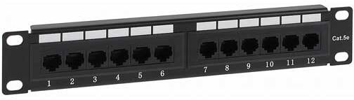 Pannello Patch Cat5e Utp 12 Porte Per Armadio Rack 10"