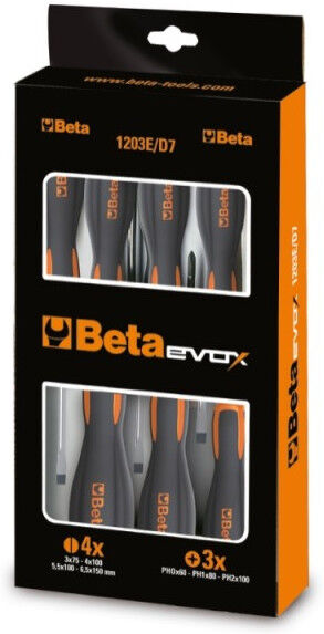 Beta Set 8 Cacciavite Evox Giravite Easy Serie Lp-Ph 8pz /d8p (5 Taglio + 3 Croce) 012031018