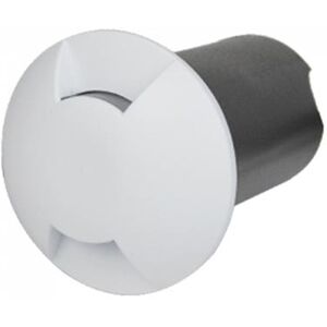 V-Tac Vt-1161 Faretto Incasso Segnapasso Led 1w 2 Fasci Bianco Caldo 3000k Rotondo In Alluminio Bianco Ip67 - Sku 1465