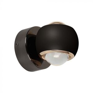 V-Tac Vt-7504 Lampada Led Da Parete A Sfera 10w Doppio Fascio Luminoso Applique Da Interno Colore Nero 3000k - 23007