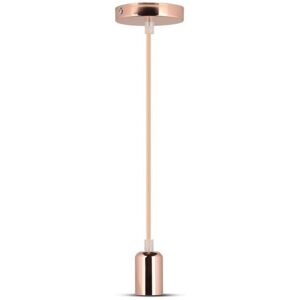 V-Tac Vt-7448 Lampadario Led E27 Portalampada In Alluminio Cromato A Specchio Colore Rosa Dorato Vintage Sku 3777