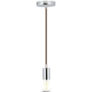 V-Tac Vt-7338 Lampadario A Sospensione 1mt E27 In Metallo Con Cavo Colorato Marrone Ф39mm Ip20 - Sku 3784