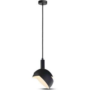 V-Tac Vt-7100-B Lampadario Led Pendente Moderno Con Paralume Orientabile In Alluminio 1mt E14 Ø180mm Colore Nero Sku 3921