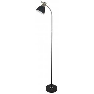 V-Tac Vt-7702 Lampada Da Terra In Metallo Corpo Nero E Nichel Satinato Orientabile Con Portalampada Per Lampadine E27 - Sku 40421