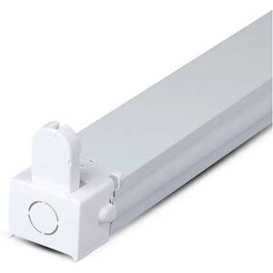 V-Tac Vt-16010 Plafoniera Singola Per Tubi Led T8 Da 60cm Corpo In Metallo Bianco Ip20 - Sku 6052