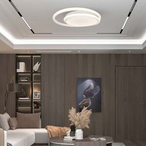 V-Tac Vt-7783 Lampadario Led Da Soffitto Rotondo Bianco Doppio Cerchio 300mm 24w 4000k Design Moderno - Sku 6995