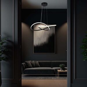 V-Tac Vt-7799 Lampadario Led Rotondo Design Moderno Forma Circolare Ad Intreccio Astratta 20w In Alluminio Colore Nero 3000к - 8012