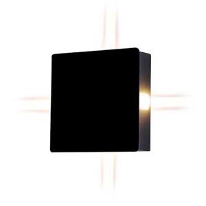 V-Tac Vt-704 Lampada Led 4w Da Parete Quadrato Nero Wall Light Bianco Caldo 3000k Ip65 - Sku 8211