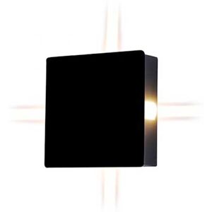 V-Tac Vt-704 Lampada Led 4w Da Parete Quadrato Nero Wall Light Bianco Naturale 4000k Ip65 - Sku 8212