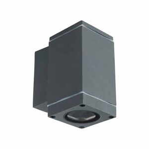 V-Tac Vt-841 Portalampada Wall Light Da Muro In Alluminio Quadrato Grigio Opaco 1xgu10 Ip44 – Sku 8626