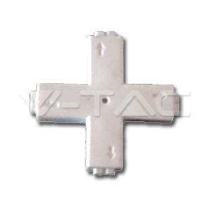 V-Tac Connettore A Croce Cross Per Strisce Led Smd3528 Mod. 3509