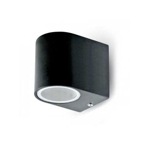 V-Tac Vt-7651 Portalampada Led Portafaretto Da Parete In Alluminio Satinato Nero Da Muro Rotondo Gu10 Ip44 - Sku 7508