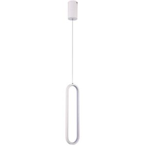 v-tac vt-7829 lampadario led 13w ovale a sospensione dal design moderno 10*70*153cm colore bianco 4000k - 10091