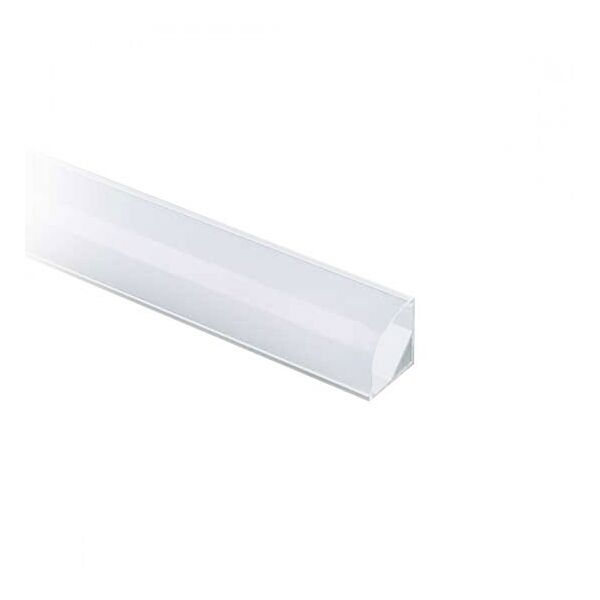 v-tac vt-8109-w profilo in alluminio colore bianco angolare da 2m milky cover per striscia led - sku 3369