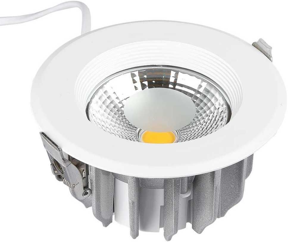 V-Tac Vt-26451 Faretto Led Da Incasso Rotondo Cob Downlight 40w 105lm/w Colore Bianco Luce 4500k Sku 211279