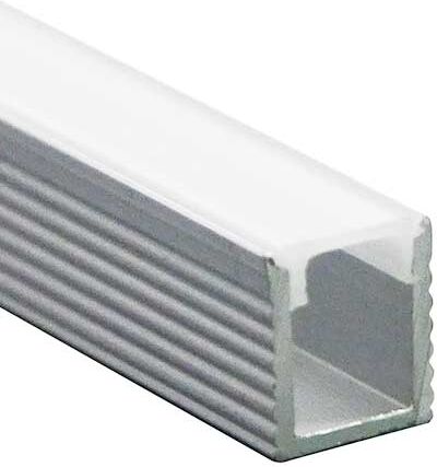 V-Tac Vt-8136 Profilo In Alluminio Da 2m A Incasso Colore Argento Milky Cover Per Striscia Led - Sku 2903