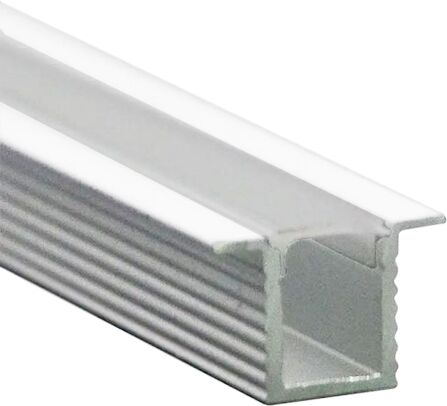 V-Tac Vt-8137 Profilo In Alluminio Da 2m Colore Argento Incasso Milky Cover Per Striscia Led - Sku 2904