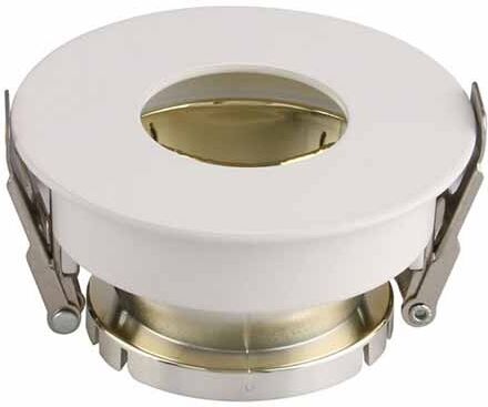 V-Tac Vt-873 Portafaretto Incasso Rotondo Orientabile Bianco Con Interno Dorato Per Lampade Gu10-Gu5.3 - Sku 3158