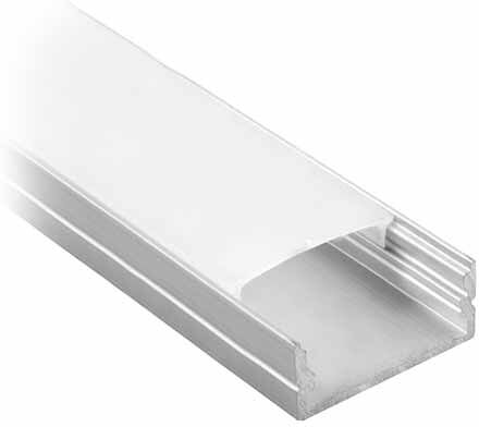 V-Tac Vt-8108 Profilo In Alluminio Da 2m Milky Cover Satinato Per Striscia Led - Sku 3352