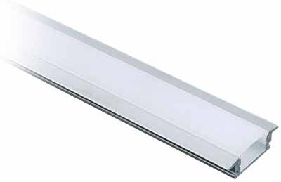 V-Tac Vt-8106w Profilo In Alluminio Colore Bianco Incasso Da 2m Milky Cover Per Striscia Led - Sku 3368