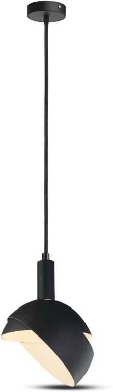 V-Tac Vt-7100-B Lampadario Led Pendente Moderno Con Paralume Orientabile In Alluminio 1mt E14 Ø180mm Colore Nero Sku 3921