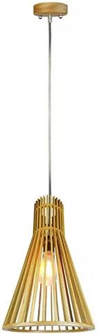 V-Tac Vt-2450 Lampadario Portalampada 1mt E27 In Vero Legno Ф250mm Con Cavo In Gomma - Sku 40521