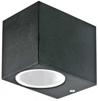 V-Tac Portalampada Wall Light Alluminio Satinato Nero 1xgu10 Mod. Vt-7651 - Sku 7510 - Quadrato