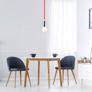 V-Tac Vt-7338 Lampadario A Sospensione 1mt E27 In Metallo Con Cavo Colorato Rosso Ф39mm Ip20 - Sku 3791 V-Tac Vt-7338 Lampadario A Sospensione 1mt E27 In Metallo Con Cavo Colorato Rosso Ф39mm Ip20 - Sku 3791